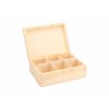 Drevená krabička na čaj (6 priehradiek)