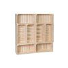 285 drevene bedynky knihovna 120 x 120 x 24 cm