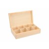 Drevená krabička na čaj (8 priehradiek)