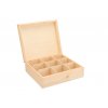 Drevená krabička na čaj (9 priehradiek)