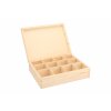 Drevená krabička na čaj (12 priehradiek)