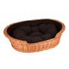 Prútený pelech pre psa s poduškou - stredný