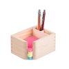 Drevený stojan na poznámkovú kocku a perá