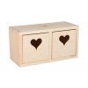 Drevený organizér so srdiečkami
