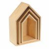 1728 9 drevena policka domecek sada 3 ks