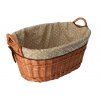 Prútený kôš na bielizeň obšitý MIA I - prírodný