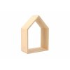 Drevená polička domček otvorená - malá