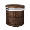 Prútený kôš na bielizeň tmavý s vekom