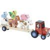 3564 2 drevena nasazovacka traktor se zviratky