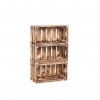 Drevené opálené debničky regál 66 x 40 x 20 cm