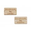 Ceduľka HANDMADE s vlastným menom