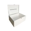 Drevená truhla s otvorom 35 x 25 x 18,5 cm - biela