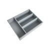 Organizér na príbory 25x31x7 cm - šedý