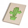 Drevený blok A5 - kaktus I