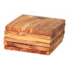 Súprava 6 hranatých podložiek z olivového dreva