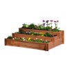 3-poschodový drevený záhon 110 x 88 x 36 cm