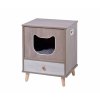 Drevená skrinka pre mačky so zásuvkou