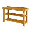 Akáciový botník s lavicou 90 x 33 x 46 cm