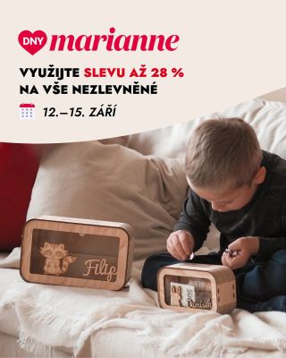 V pátek 12. září startují podzimní Dny Marianne a my nesmíme chybět! 😊 Naše voňavé produkty ze dřeva, vyrobené s láskou a...
